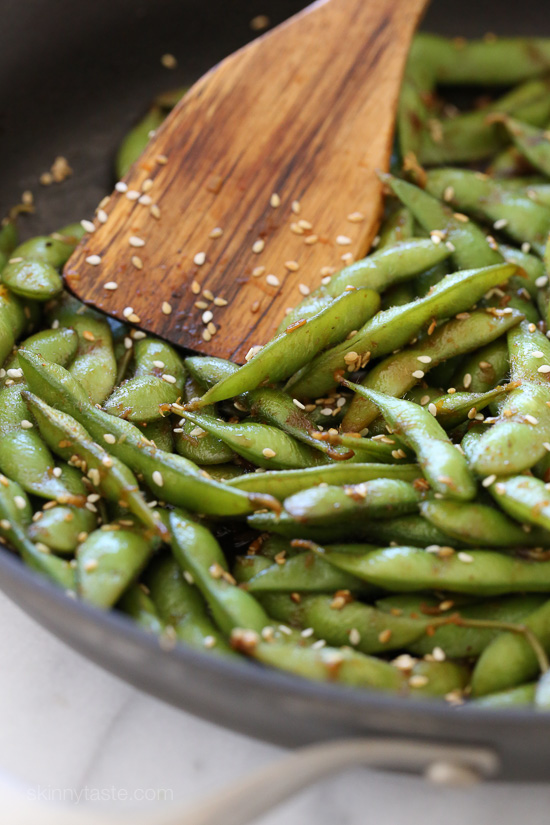 Spicy Garlic Edamame Skinnytaste