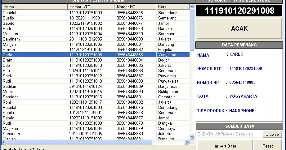 Software Acak Nomor Undian