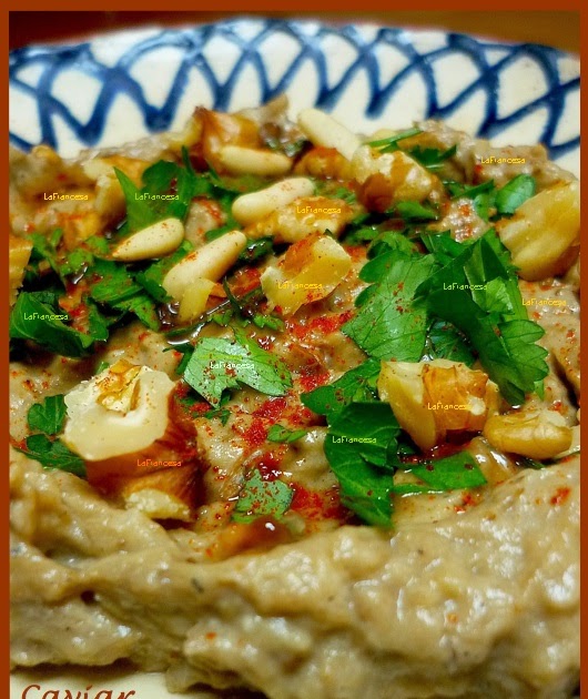 La Francesa aux fourneaux Caviar d'aubergine, le vrai, le libanais