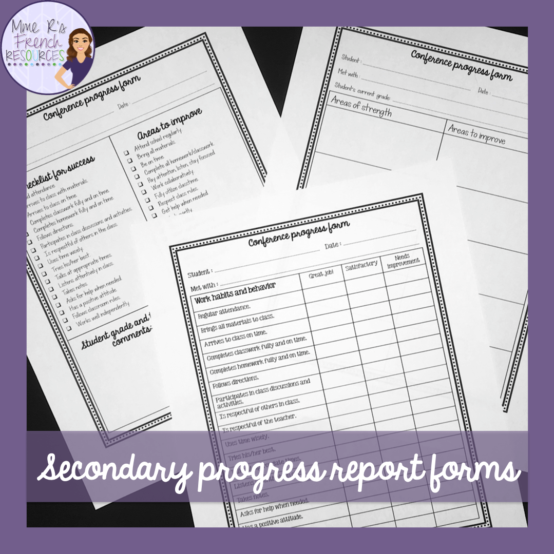 How to Have Great Parent Teacher Conferences Mme R's French Resources