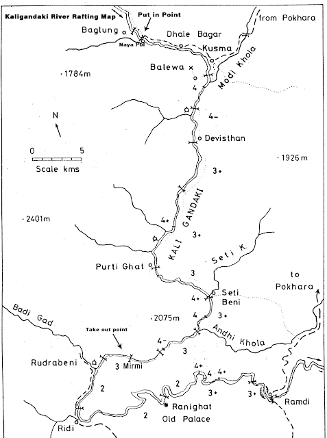 Kali Gandaki river Map 