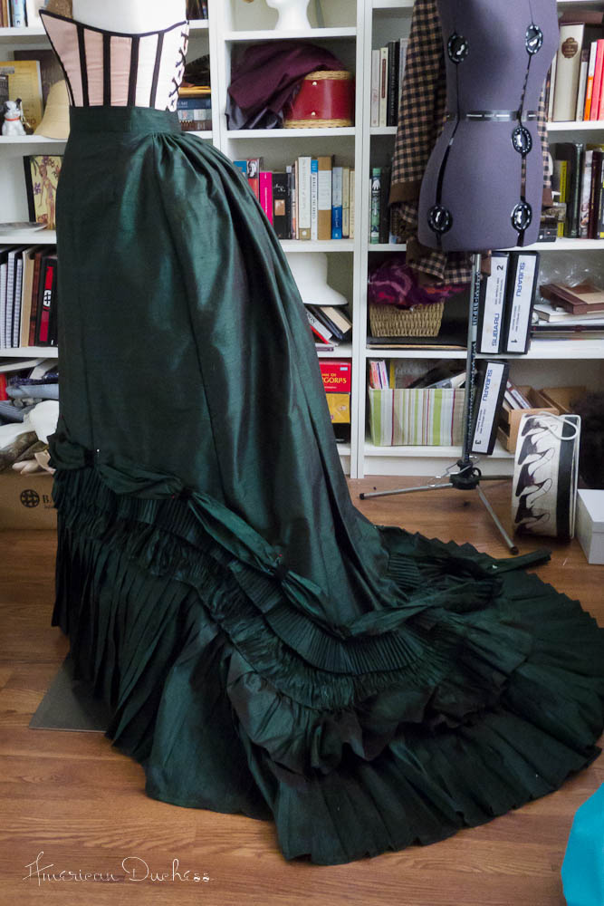 V345 Finished 1880 "Lobster Tail" Bustle American Duchess