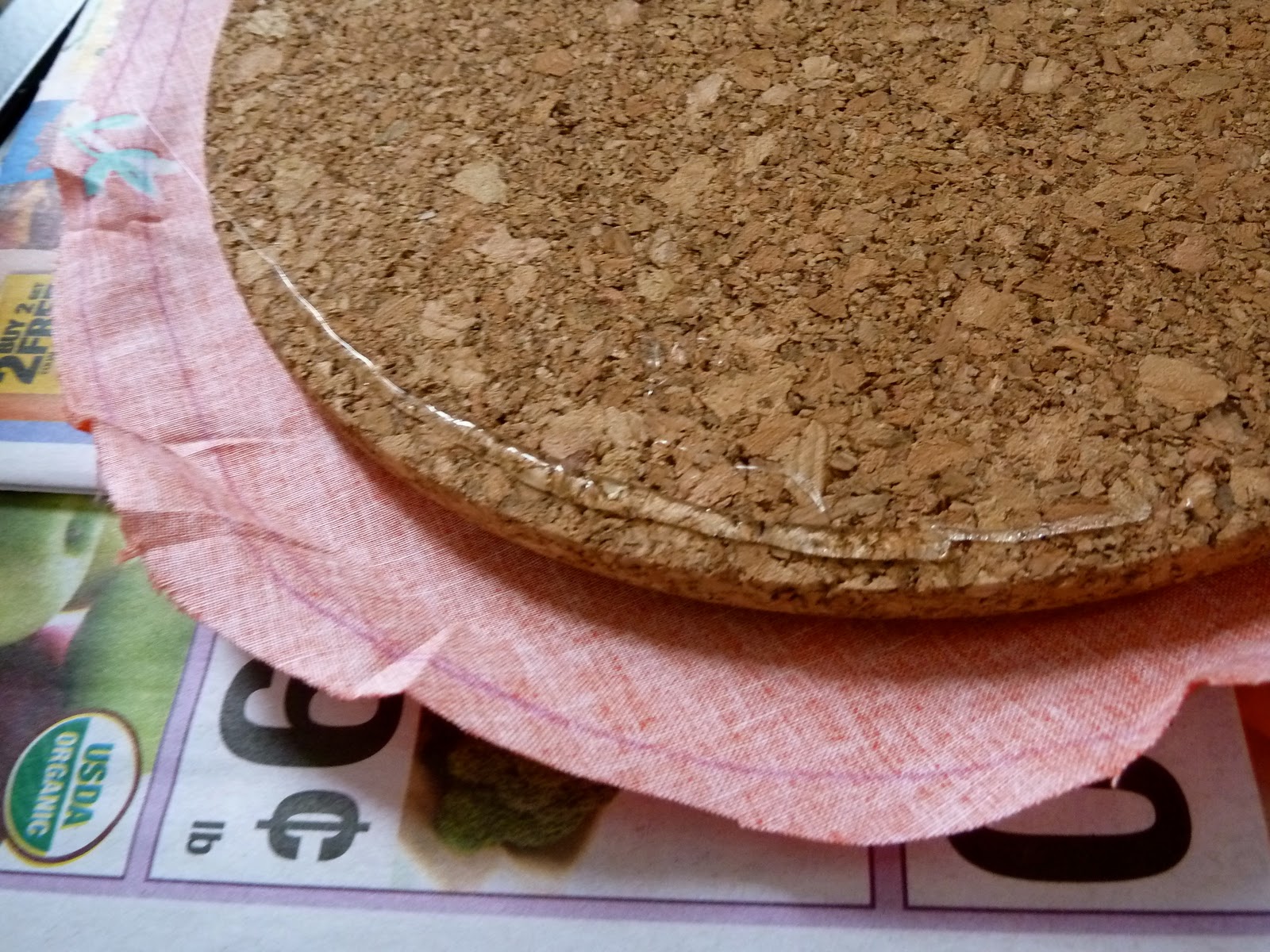Sew Much Sunshine [to the square inch] IKEA Hack Fabric Covered Cork