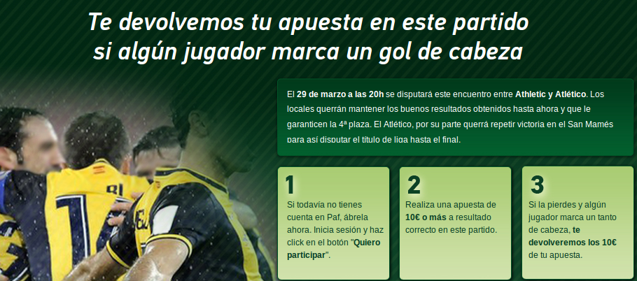paf bono 10 euros devolucion athletic vs atletico paf bono 10 euros devolucion athletic vs atletico