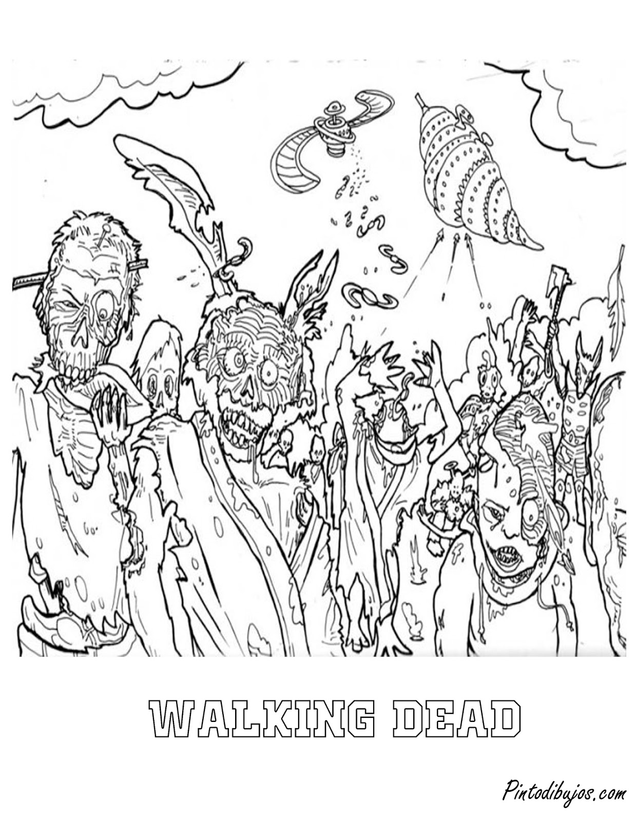 The Walking Dead Logo Coloring Coloring Pages