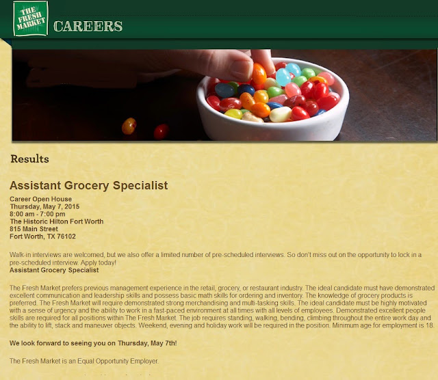 Asst Grocery Specialist Job in FT Worth TX