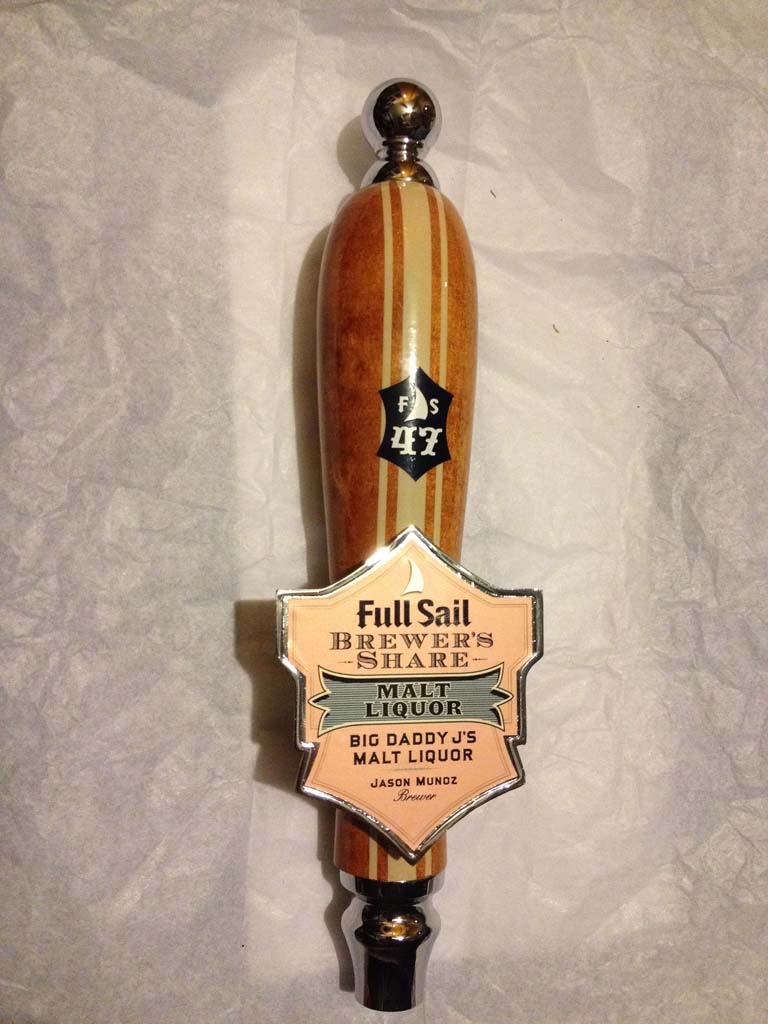 Tap Handle 262 Full Sail Big Daddy J's Malt Liquor