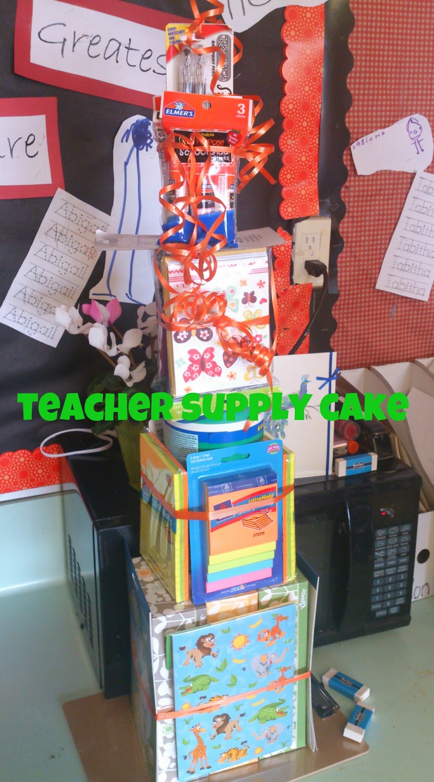 Sunny Simple Life Teacher Appreciation School Supply Cake