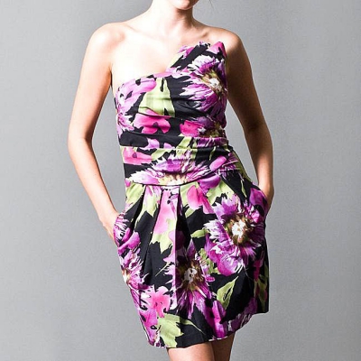 Short Junior Floral Print Dress