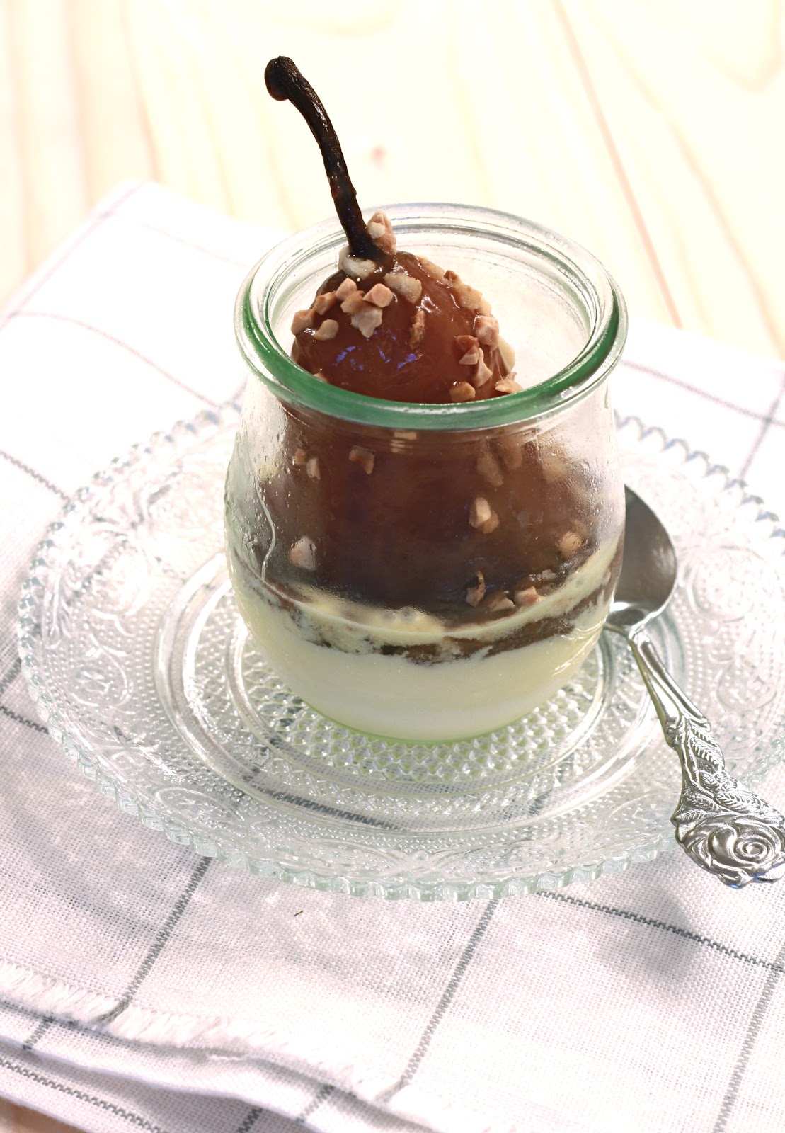 Verrine façon poire belle Hélène On dine chez Nanou