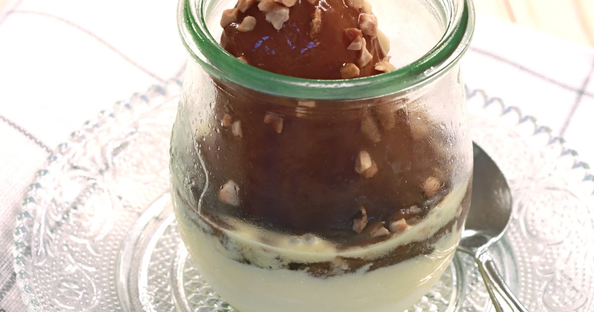 Verrine façon poire belle Hélène On dine chez Nanou