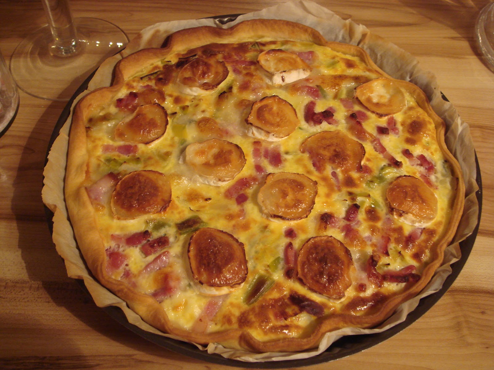 Les recettes d'Emilie Quiche aux poireaux, chèvre et lardons