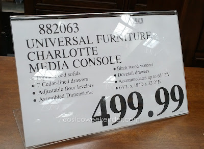 Deal for the Universal Furniture Charlotte Media Console at Costco
