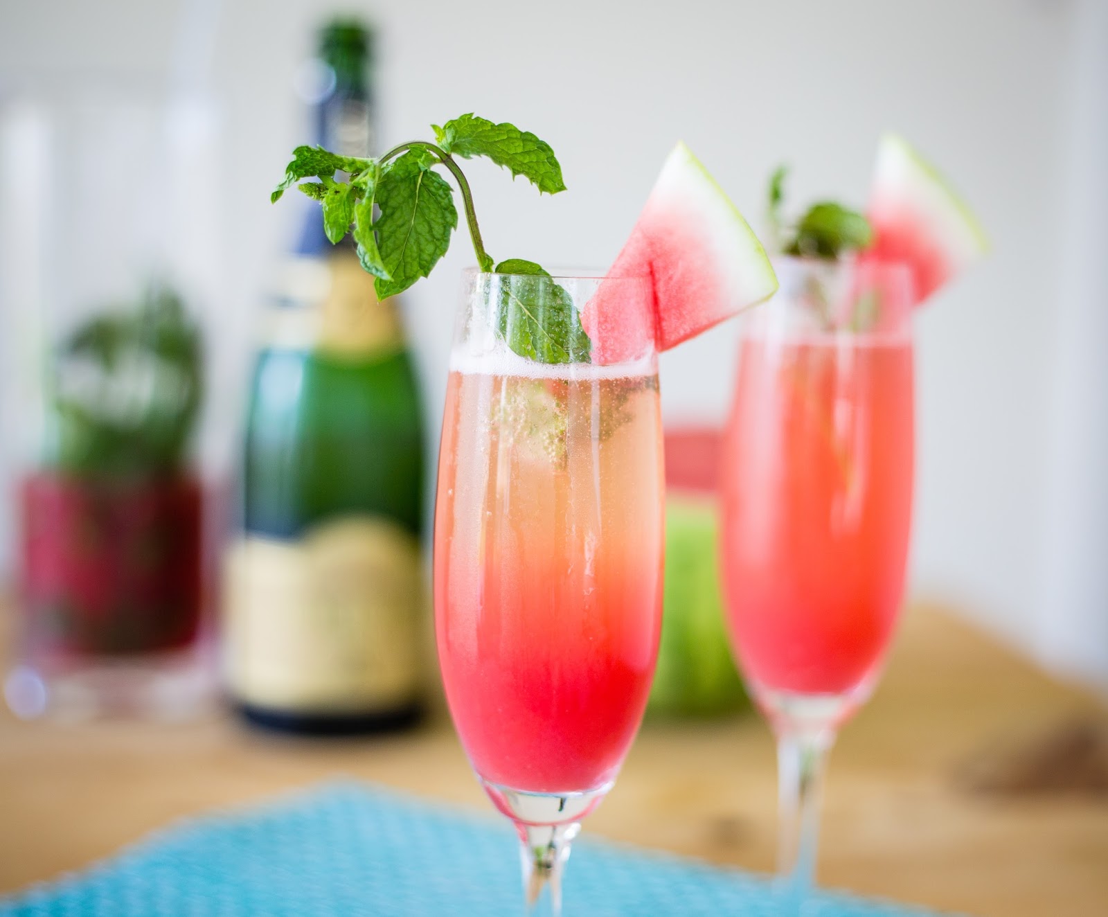 W is for Watermelon Mint Mimosas