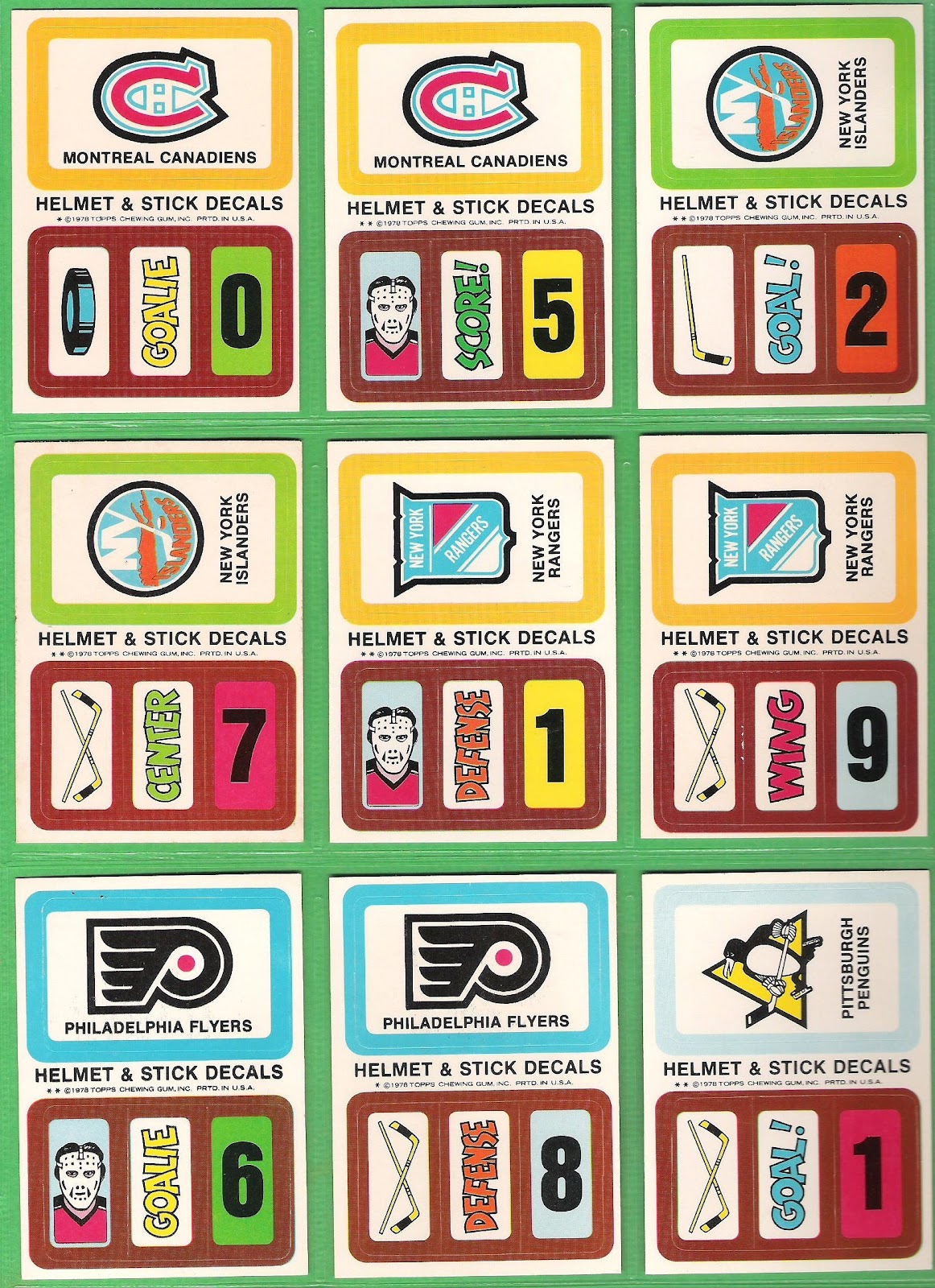The Fleer Sticker Project 1978 79 Topps Hockey Stickers