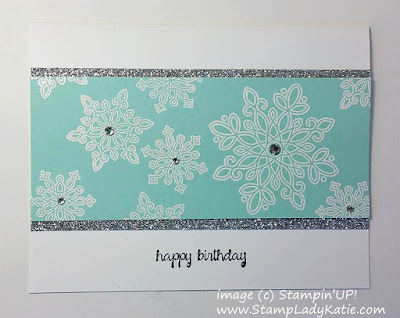 Snowflake card made with Stampin'UP!'s Flurry of Wishes Stamp Set