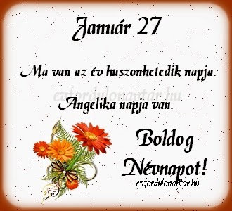 Január 27, Angelika névnap