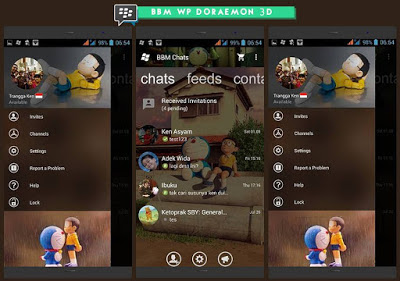 Download BBM Mod Windows Phone Doraemon V.2.10.0.35