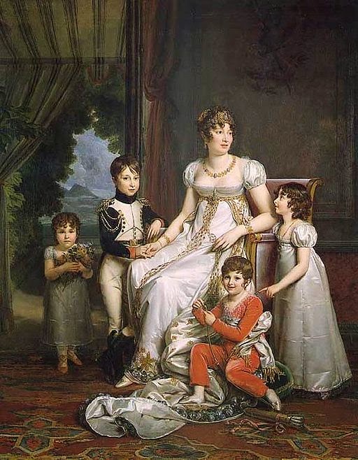 Caroline Bonaparte Murat and her Children by François Gérard, 1808