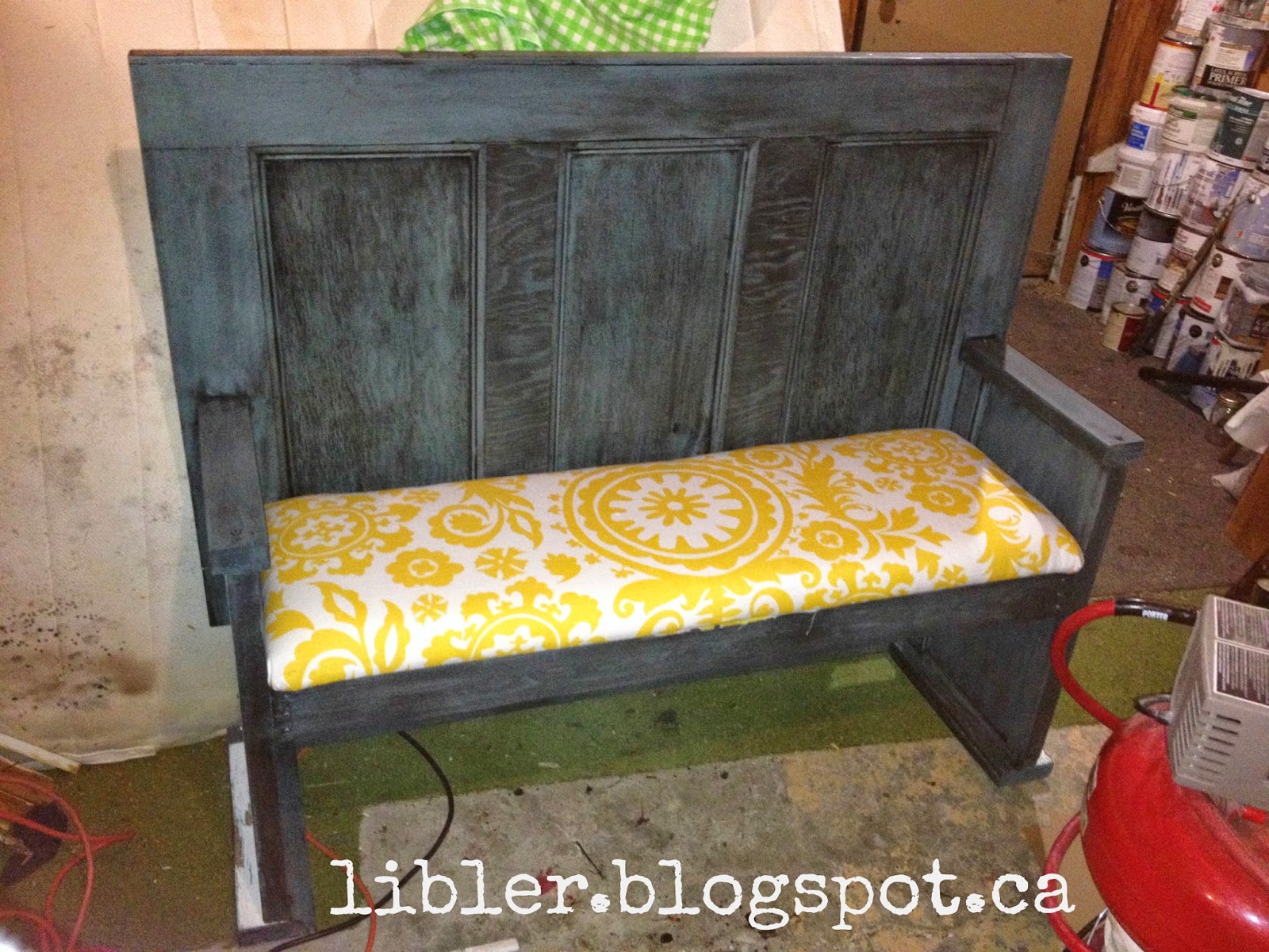 MacGIRLver Antique Door Made Into a Bench