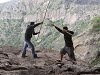 Lucha del Garrote en la Caldera de Bandama.