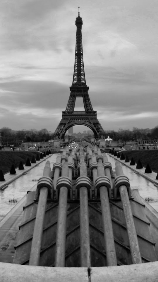 Eiffel Tower Paris BlackWhite  Galaxy Note HD Wallpaper