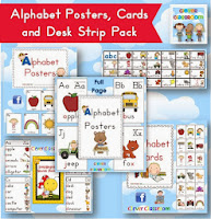 Alphabet {initial sounds} Posters, Cards and Desk Strips Bundled - 80 pages