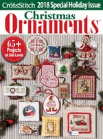 FIND BLUE RIBBON DESIGNS IN THE JUST CROSSSTITCH 2018 ANNUAL CHRISTMAS ORNAMENT ISSUE