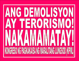 nakamamatay ang demolisyon!