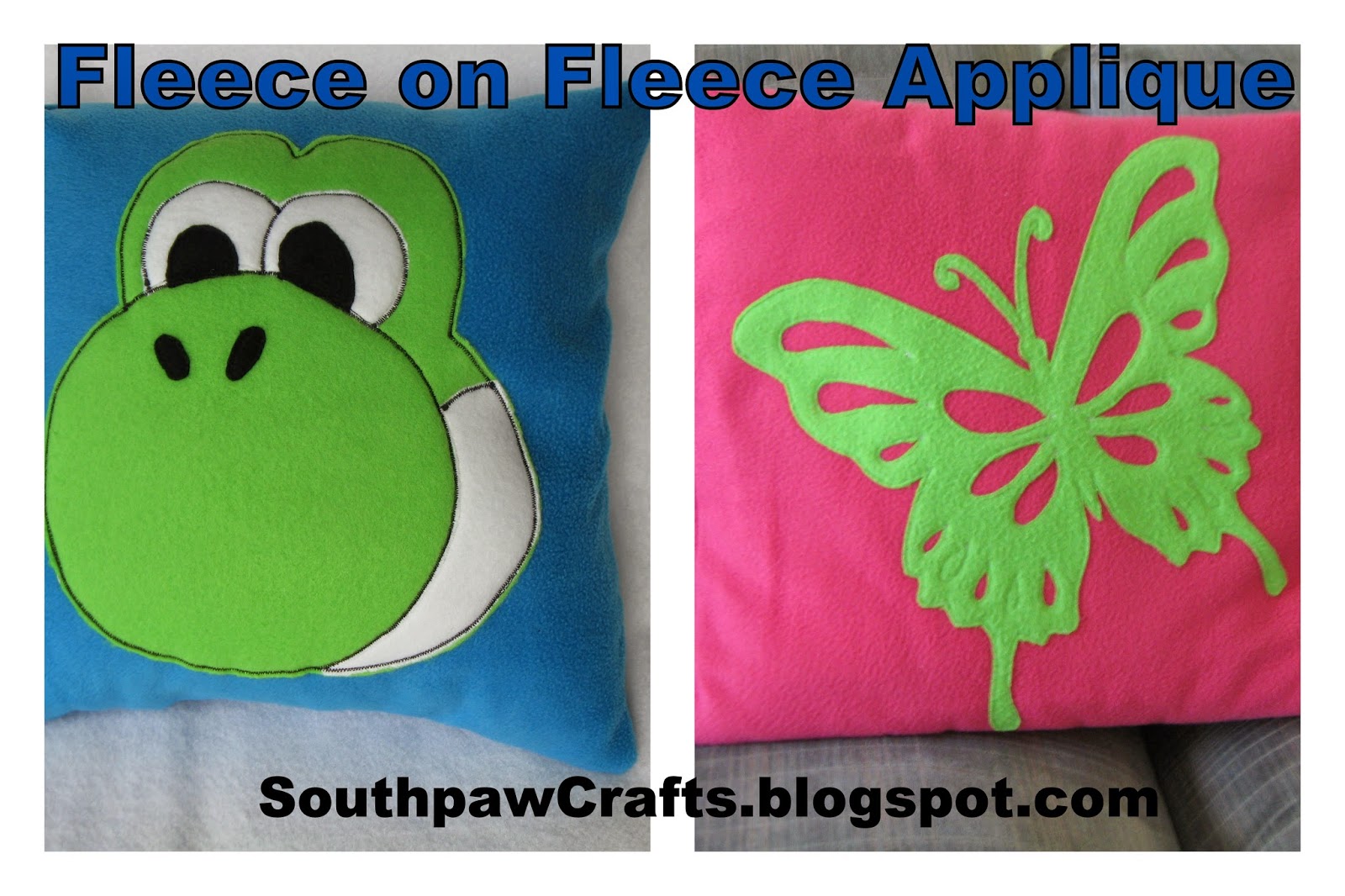 Southpaw Crafts Fleece on Fleece Applique Tutorial