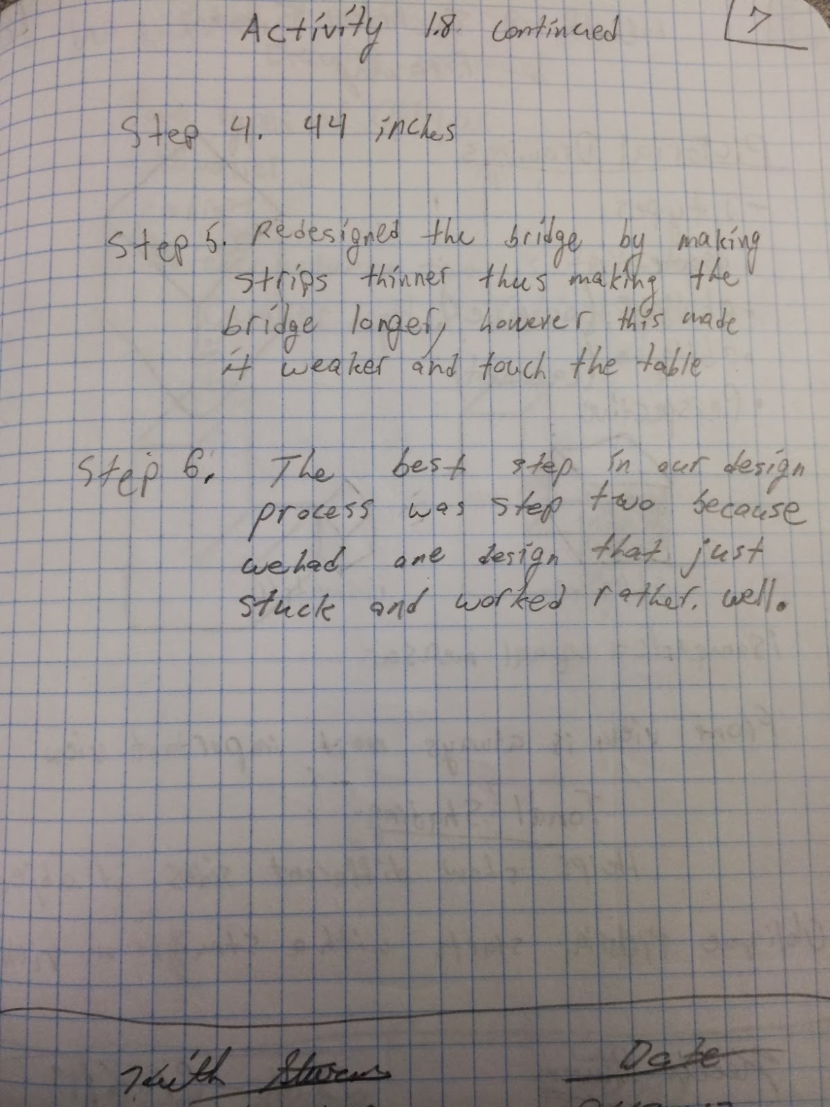 Activity 1.8 Instant Challenge Paper Bridge Keith Sturm's Engineering