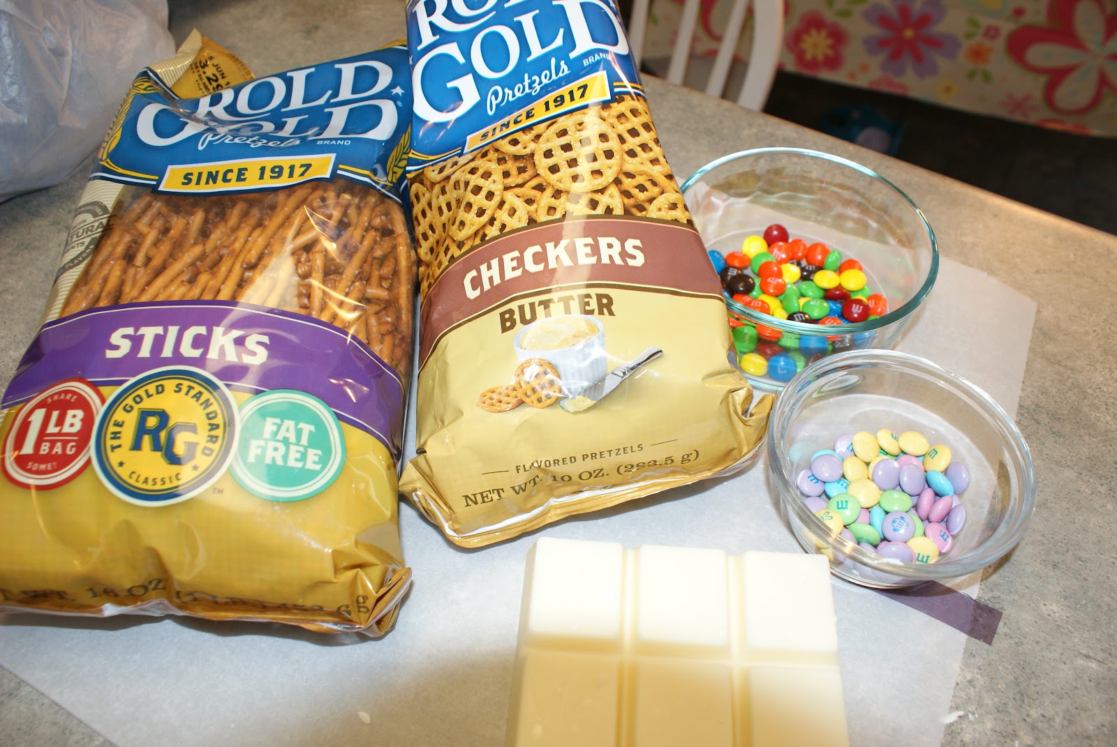 Pretzel and M and M Flowers Macaroni Kid Pittsburgh West Robinson