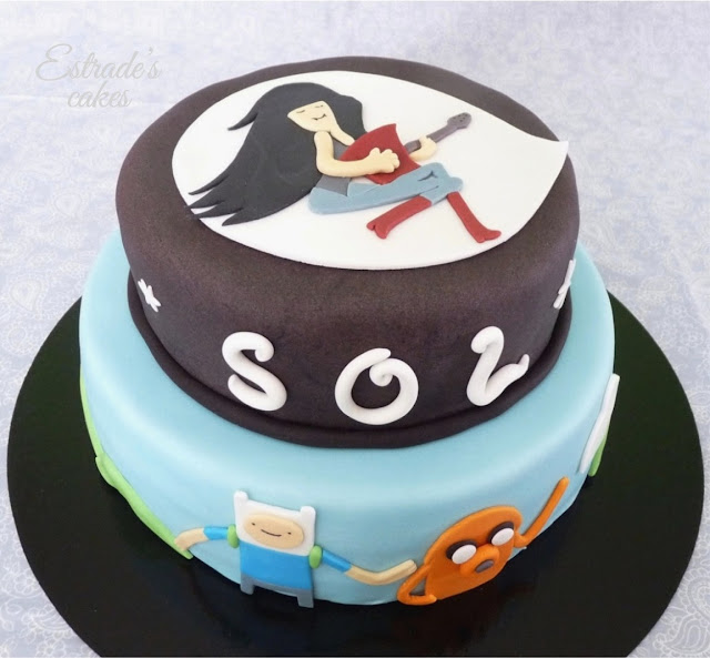 tarta hora de aventuras con fondant - 01