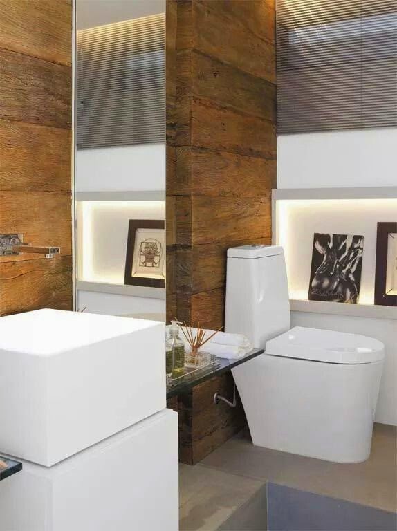 12 Banheiros e lavabos com porcelanato que imita madeira!! Jeito de Casa -> Cuba Para Banheiro De Madeira 12 Banheiros e lavabos com porcelanato que imita madeira!! Jeito de Casa -> Cuba Para Banheiro De Madeira