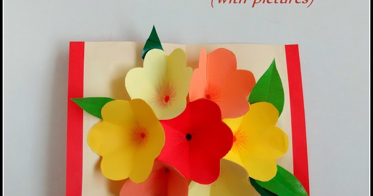 my indian version diy easy pop up card photo tutorial pop up paper flower card