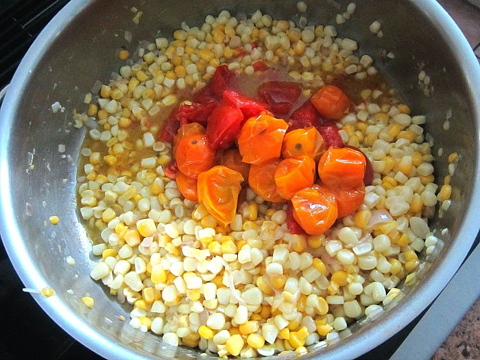 Farrotto w/ Summer Corn & Roasted Cherry Tomatoes