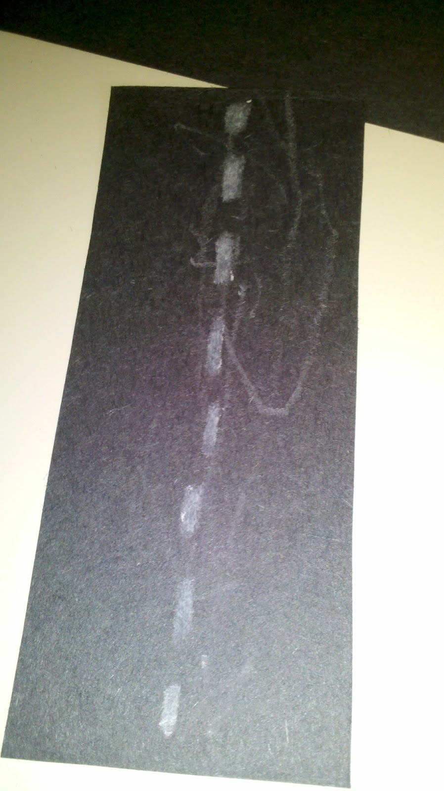 Munchkin and Bean Construction Paper Roads