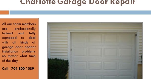 Charlotte Garage Door Repair Keep Your Home Safe With