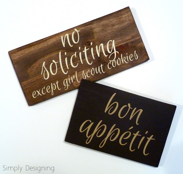 bon appetit sign, no soliciting (except girl scout cookies) sign, #sign #vinyl #homedecor