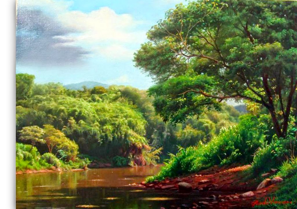 cuadros-al-oleo-de-la-selva-del-amazonas pinturas-al-oleo-selva-amazonas