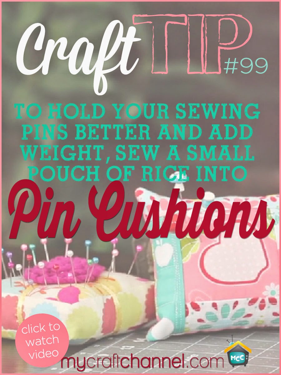 My Craft Channel July 29th Filling Pin Cushion Craft Tip, Melissa