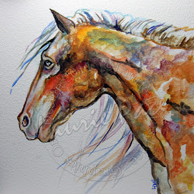 Abstract Horse Painting By Laurie Pace Appaloosa Horse Painting