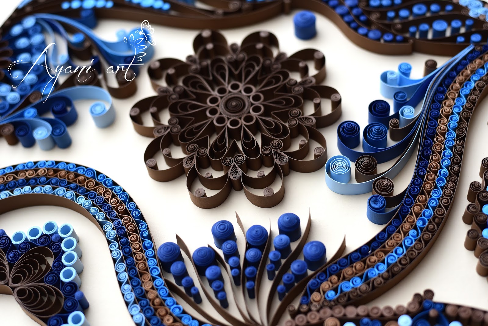 Ayani art Vintage Quilling USA Map