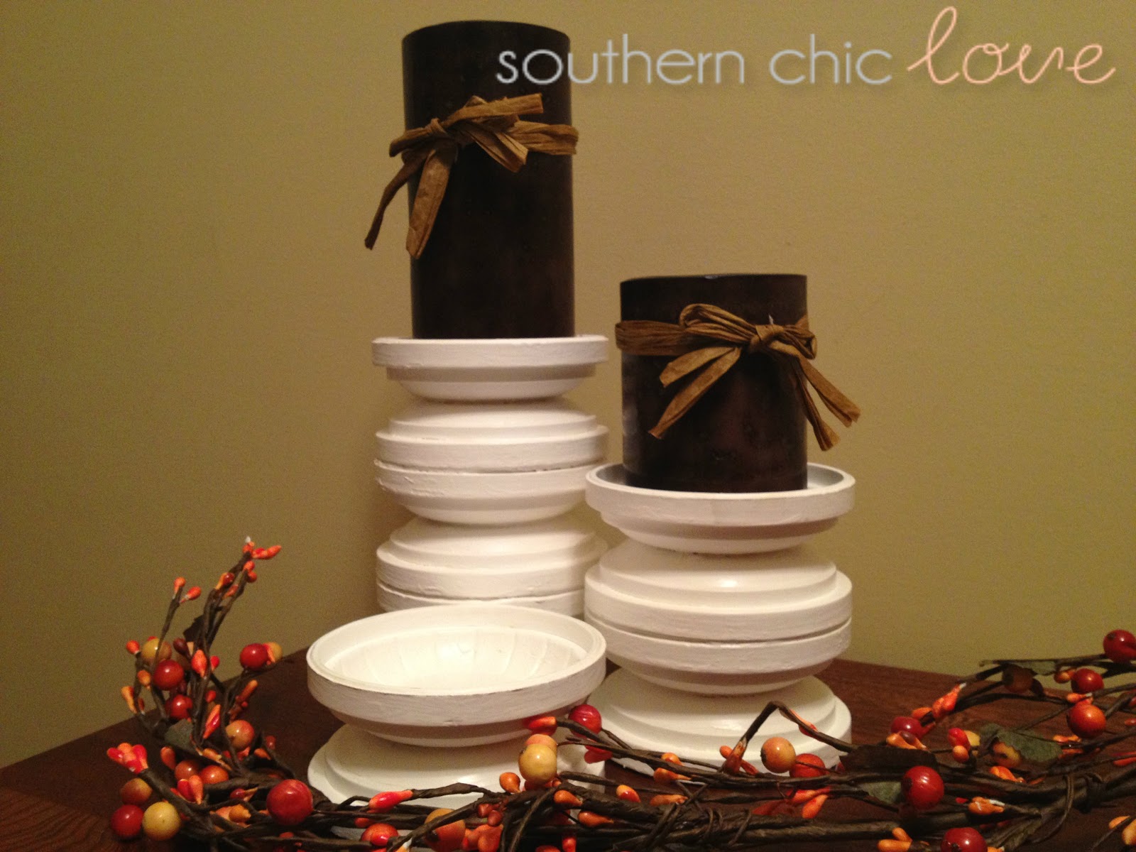 Southern Chic Love: diy candle holders