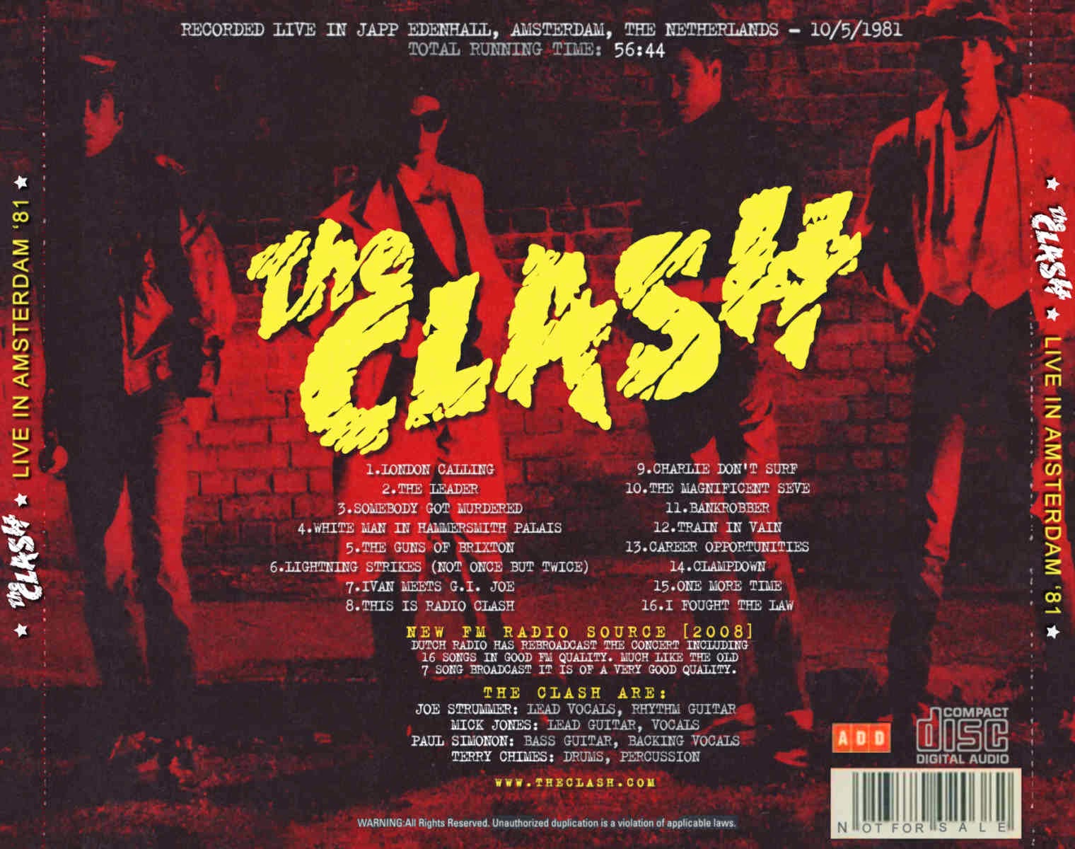 The Clash - Live In Cardiff 1977 The Clash - Live In Cardiff 1977