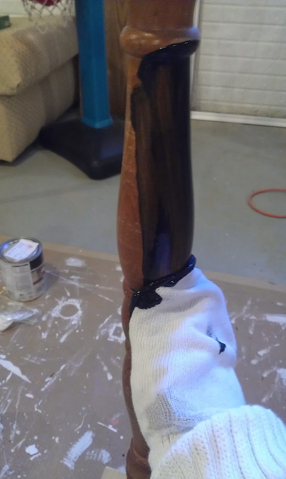 Thrifty Treasures How to easily paint spindles and the rest of the