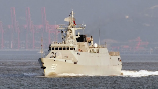 The smaller-size Type 056 is more suitable to fight against enemy submarines in a region with shallow waters such as the South China Sea Type 056 FS