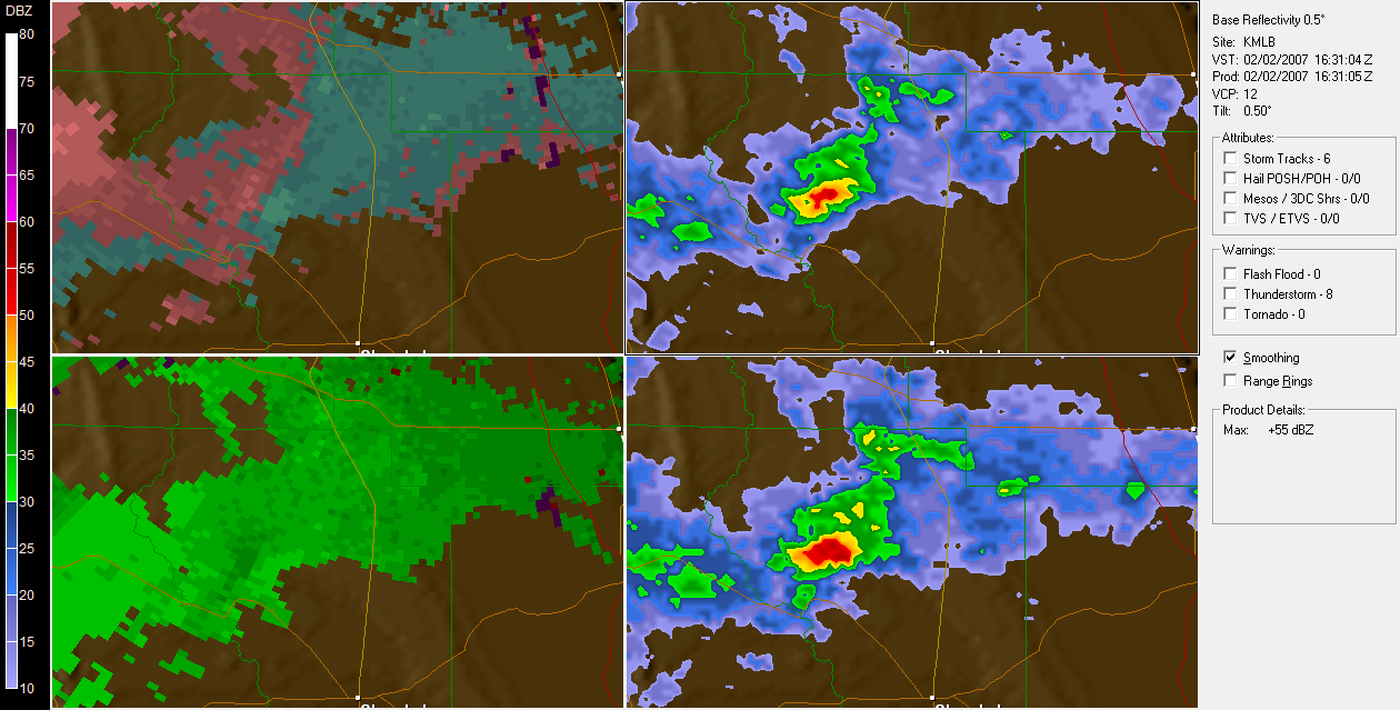 in img09 you can now see a well defined bwer on the s edge of the storm the rotation is more pronounced in the srv and bv products as well in img09 you can now see a well defined bwer on the s edge of the storm the rotation is more pronounced in the srv and bv products as well