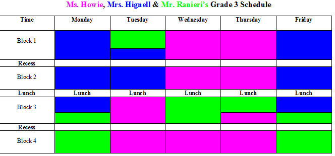 Teacher Schedule