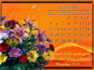 `*.¸.*✻    AQUÍ,  CALENDARIO  PARA  TODO  EL AÑO   *.¸.*✻  10+OCTUBRE